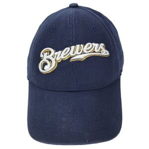 Nike Milwaukee Brewers Legacy91 Hat MLB Baseball Cap‎ OSFA Navy Blue Gold Swoosh